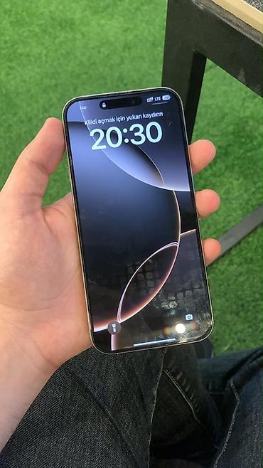 adaptırlar: IPhone 16 Pro Max, Natural Titanium, Face ID — 2