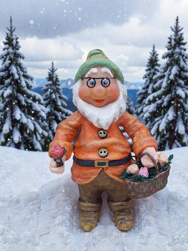 Ёлочные шары и украшения: Елочная игрушка «Гномик» 🎄 Милый гномик ручной работы высотой около — 10