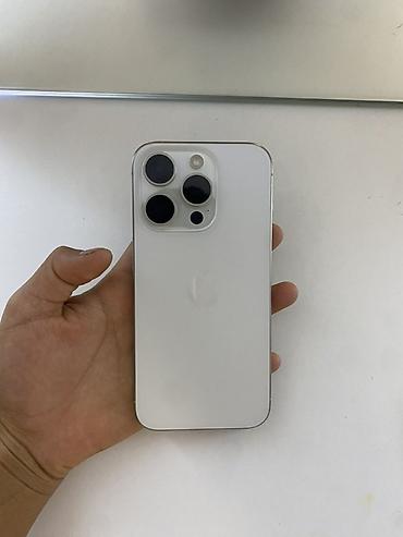 macbook м1: IPhone 15 Pro, Б/у, 256 ГБ, White Titanium, Коробка, 80 % — 4