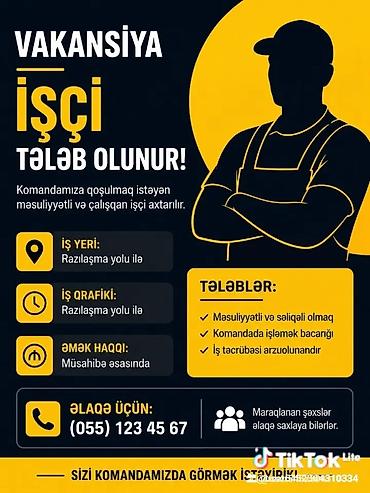 Vakansiya: İşçi tələb olunur piyada kuryer tələb olunur lalafo.az -da Vakansiya: İşçi tələb olunur piyada kuryer tələb olunur