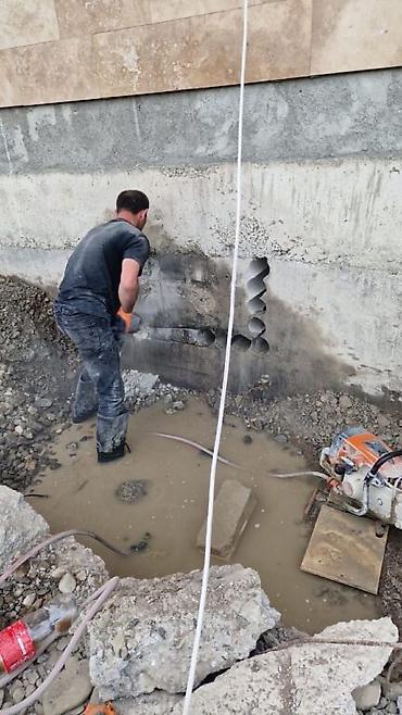 Beton işləri: #Betonkesme #betondeşmə Beton kubik kərpic - dən kəsim deşim — 11