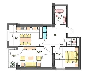 Продажа квартир: 2 комнаты, 76 м², Элитка, 12 этаж, Евроремонт at lalafo.kg — 13 Продажа квартир: 2 комнаты, 76 м², Элитка, 12 этаж, Евроремонт — 13