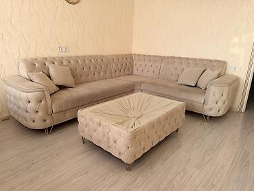 jozefin divan: Künc yumşaq mebel dəsti – klassik- modern üslubda - Dəst: L formalı — 1