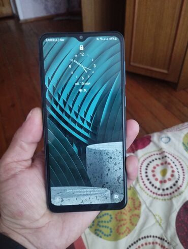 Samsung: Samsung Galaxy A02, 64 GB, rəng - Göy, Zəmanət, Sensor, Barmaq izi