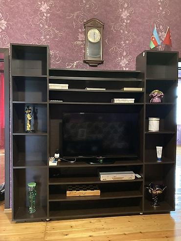 tv stendlər: TV stendi və kitab rəfi kombinasiyası-200smx200sm - Material — 1