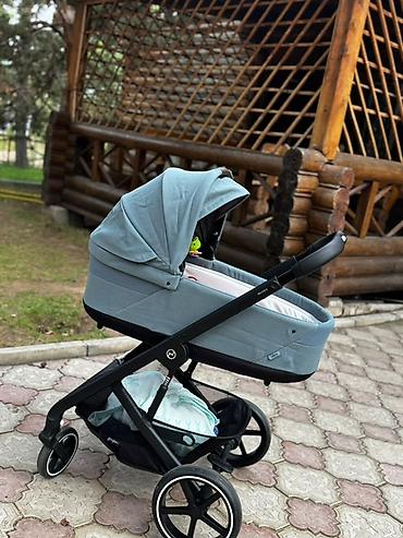 Коляски: Коляска, Cybex, цвет - Голубой, Б/у — 4