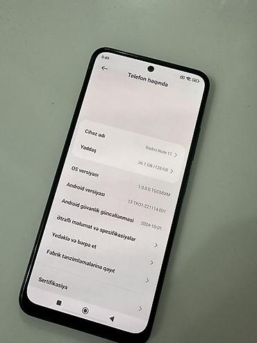 red magic 11: Redmi Note 11, 128 GB, rəng - Qara, İki sim kartlı — 6