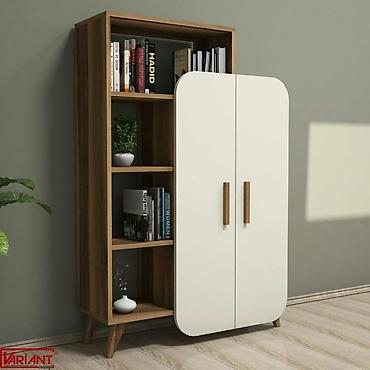 Skandiv stil kitab rəfi və şkaf kombini - Ölçülər: hündürlük 1320 mm