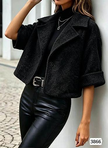 perika prodaja: Fa, Ženska kraća jakna/kaput model 3866 - Kroj: boxy, skraćen do — 2