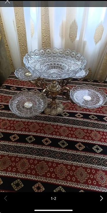 restoran aksesuarları: Klassik şirniyyat və meyvə təqdimatı üçün dekorativ 4-lüq dəst. - 1 — 1
