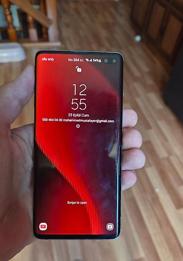 Samsung Galaxy S10 Plus, 128 GB, rəng - Qara, Qırıq, Sensor, Barmaq izi