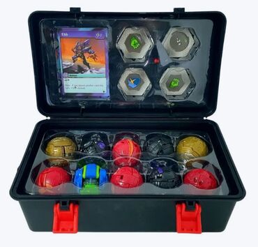Oyuncaqlar: Bakugan oyunu.Бакуган игра Çamadandakı Bakugan oyun dəsti sevimli