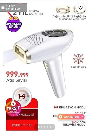 dırnağ aparatı: IPL ev epilyasiya aparatı – dəyişdirilə bilən 2 başlıq, “buz başlıqlı” — 1