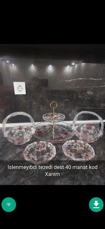 Digər dəstlər və servizlər: Şuşe qablar desdler Kanfet Şaqalat ve basqa meqsed ucun Şekillerde — 15