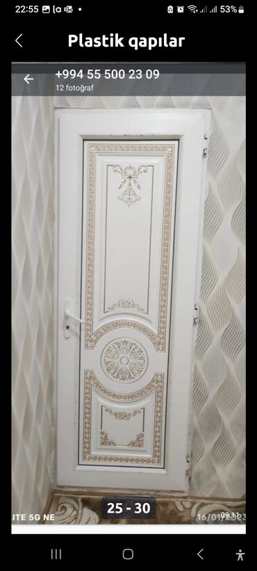 Plastik qapılar: Yeni Plastik qapı 80x200 sm Zəmanətli, Pulsuz çatdırılma, Rayonlara çatdırılma — 17