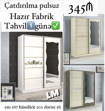архивный шкаф: Шкаф-вешалка, Новый, 2 двери, Купе, Прямой шкаф, Турция