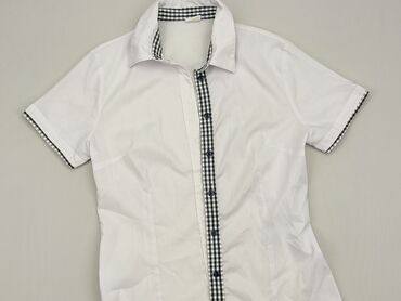 białe bluzki dopasowana krótki rękaw: Bluzka Damska, L, stan - Bardzo dobry