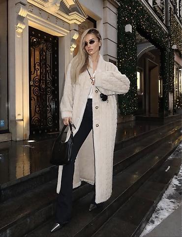 Шубы: Шубы из эконорки — женские длинные модели - Натуральная эко норка — 9