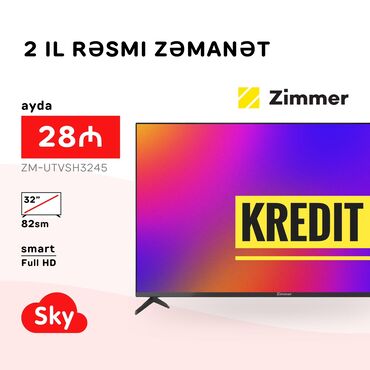 zimmer tv made in: Yeni Televizor Zimmer Led 32" FHD (1920x1080), Pulsuz çatdırılma