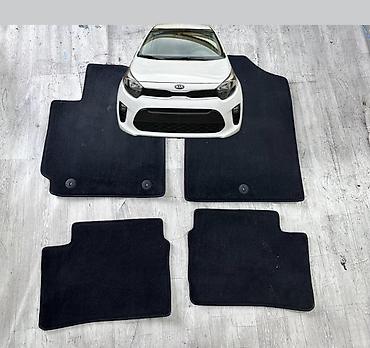 Родные Ворсовые Полики Для салона Kia, цвет - Черный, Б/у