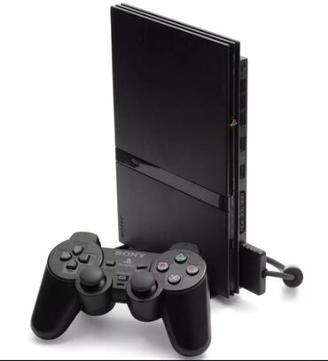 ps2 fat: PlayStation 2 oyun konsolu az işlənmiş.Hər diski gotururur.Pult,sunuru