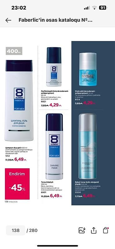 ketoconazole şampun: Faberlic 8 Element – kişilər üçün baxım vasitələri - Şampun–dus geli — 1