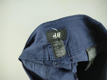 granatowa: H&M, Spodnie materiałowe damskie, rozmiar S — 4