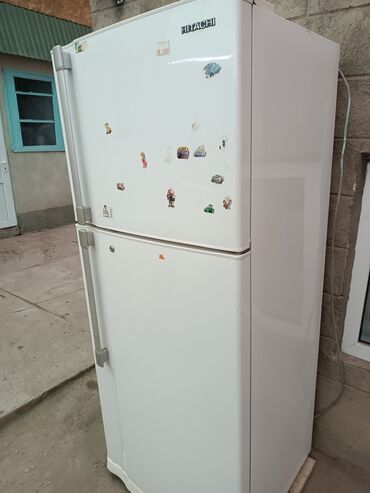 холодильник для кухни: Холодильник Hitachi, Б/у, Двухкамерный, 74 * 174 *