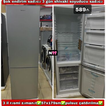 2 qapılı soyuducu: 2 qapılı Shivaki Soyuducu Satılır, rəng - Boz