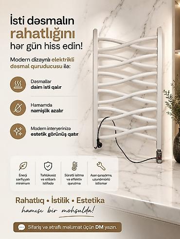 Hamam suşilkaları: ▪️Paslanmaz materialdan dəsmalqurudanlar (Nerj 304) -da lalafo.az — 18 Hamam suşilkaları: ▪️Paslanmaz materialdan dəsmalqurudanlar (Nerj 304) — 18