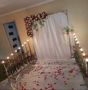 Dekorlar və bəzəklər: Tədbir dekoru və bəzək icarəsi - Dairəvi metal arka kompozisiyası — 12