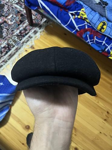 kurtka modelleri kisi: Qara newsboy/kepka şapka - Model: Klassik 8 panelli newsboy — 2