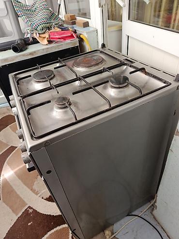 dord goz pec: Qaz-elektrik kombinə edilmiş bişirmə sobası - Üst panel: 3 qaz ocağı — 4