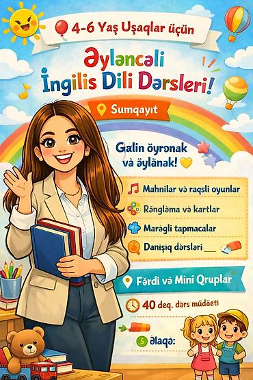 online ingilis dili kurslari: 🎈 4–6 yaş uşaqlar üçün Əyləncəli İngilis Dili Dərsləri 📍 20 Yanvar — 1