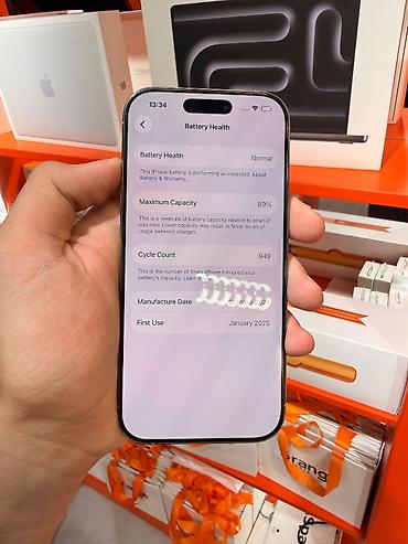 i̇phone s: IPhone 16 Pro, 256 GB, Natural Titanium, Zəmanət — 3