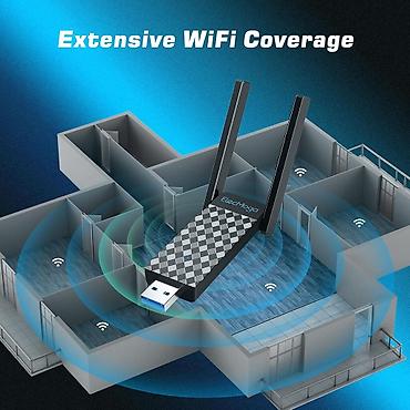 Modemi, ruteri i mrežni uređaji: USB Wi‑Fi adapter ElecMoga sa dvostrukom antenom i pojačanjem 5 dBi - — 6