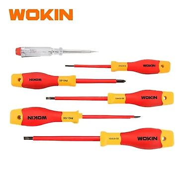 acar desti: WOKIN Yüksək İzolyasiyalı 6 Parça Tornavida Dəsti Elektrik və montaj — 1