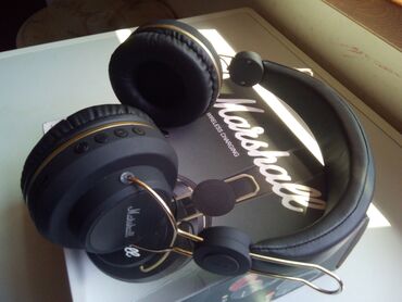 Dinamiklər və kolonkalar: Yeni Simsiz (Bluetooth) Qulaqcıqlar, Marshall, rəng - Qara