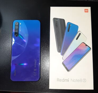 not 8t: Xiaomi Redmi Note 8T, 64 GB, rəng - Mavi, 
 Sensor, Barmaq izi, İki sim kartlı