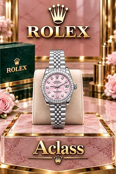 gence saat: Yeni, Qol saatı, Rolex, rəng - Qəhvəyi — 10