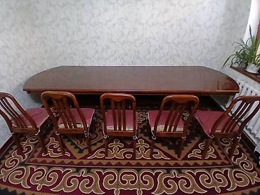 Стол и стул для зала, Б/у, Самовывоз, цвет - Коричневый at lalafo.kg Стол и стул для зала, Б/у, Самовывоз, цвет - Коричневый