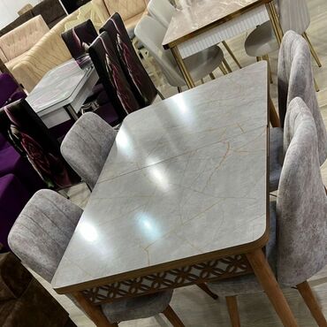 Masa və oturacaq dəstləri: Mətbəx üçün, Yeni, Açılan, Dördbucaq masa, 4 stul — 14