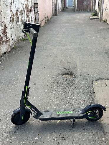 гироскутер с ручкой: Scooba elektrikli skuteri - Rəng: qara–boz korpus, yaşıl vurğular - — 4
