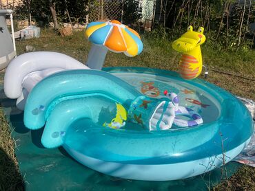 Hovuzlar: 💦 Uşaq üçün şişmə hovuz, sürüşkən və çətirlə 🌞 📌 Tamamilə yenidir!