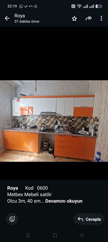 столешница из стекла: *Roya* Kod 0600 Metbex Mebeli satilir Olcu 3m, 40 sm Matriyali