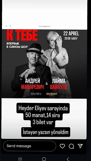rafet el roman konsert: Konsert biletləri: “K Tebe” – Andrey Makareviç & Layma Vaykule - — 1