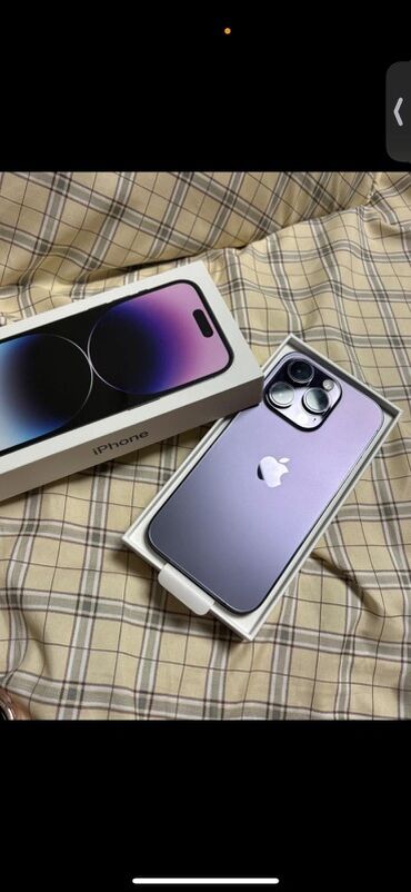 асус рог фон 1: IPhone 14 Pro, Колдонулган, 256 ГБ, Deep Purple, Куту, 83 %