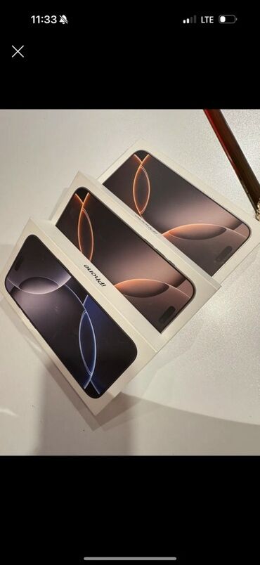 талас айфон: IPhone 16 Pro Max, Жаңы, 256 ГБ, Desert Titanium, 100 %