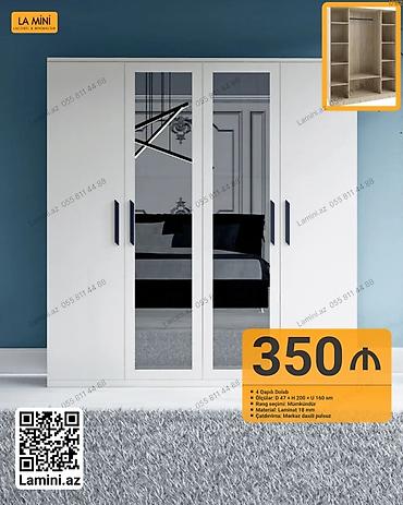 Ev üçün mebel: LA MINI brendindən 4 qapılı dolab - Ölçülər: Dərinlik 47 sm × — 1