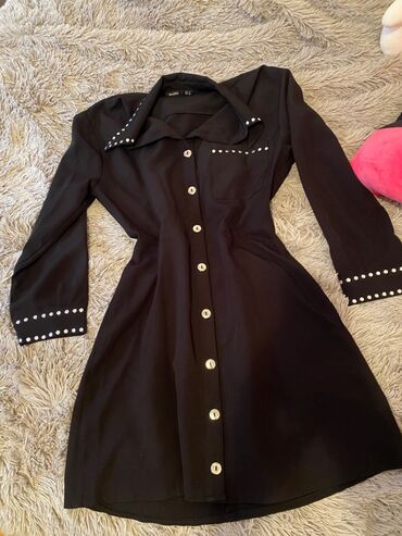 haljina crna amisu: One size, color - Black, Other style, Other sleeves